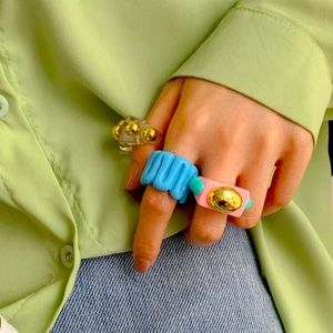 3pcs chunky rings